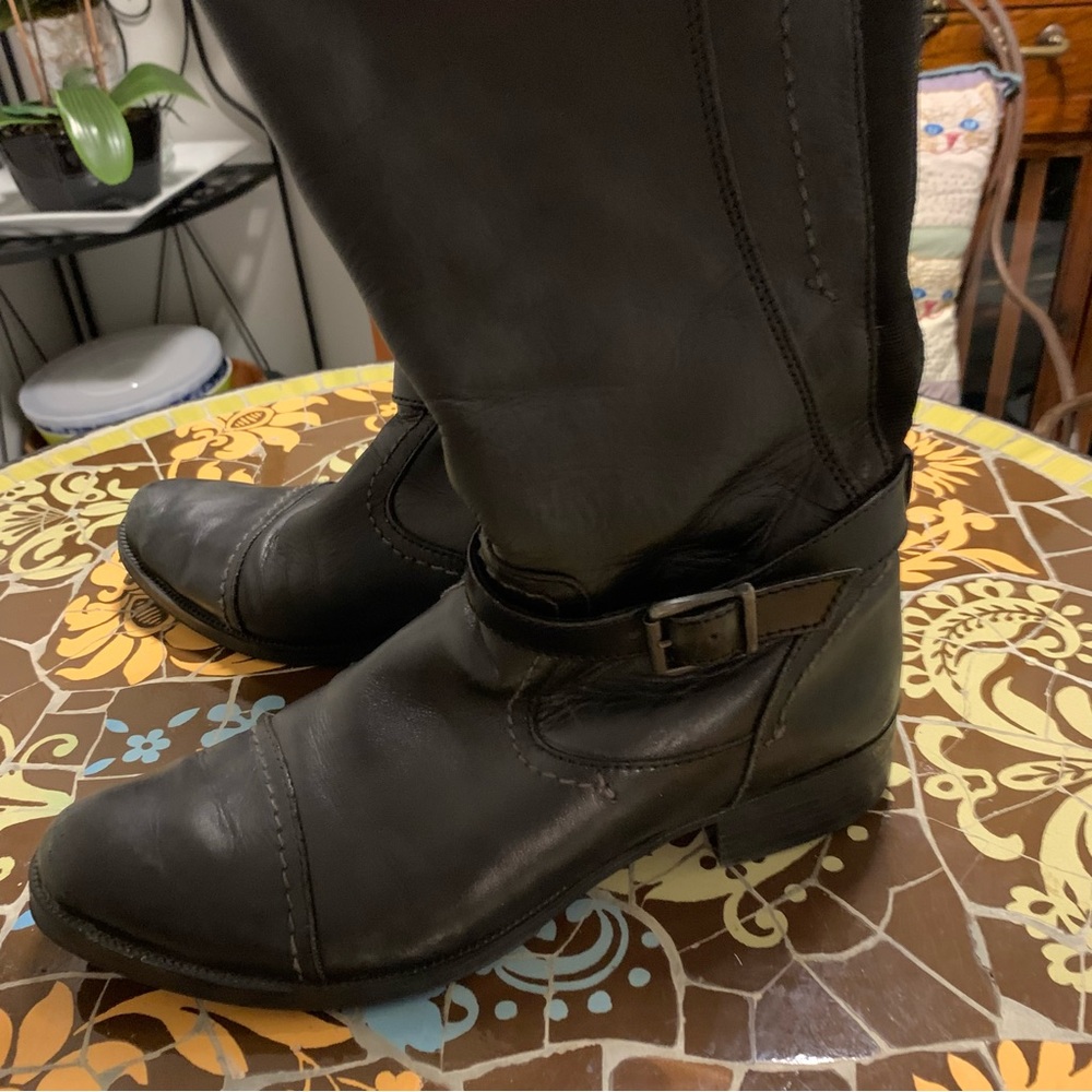 LEATHER EQUESTRIAN BOOTS with Zip Sz: 8.5/ 39 EU